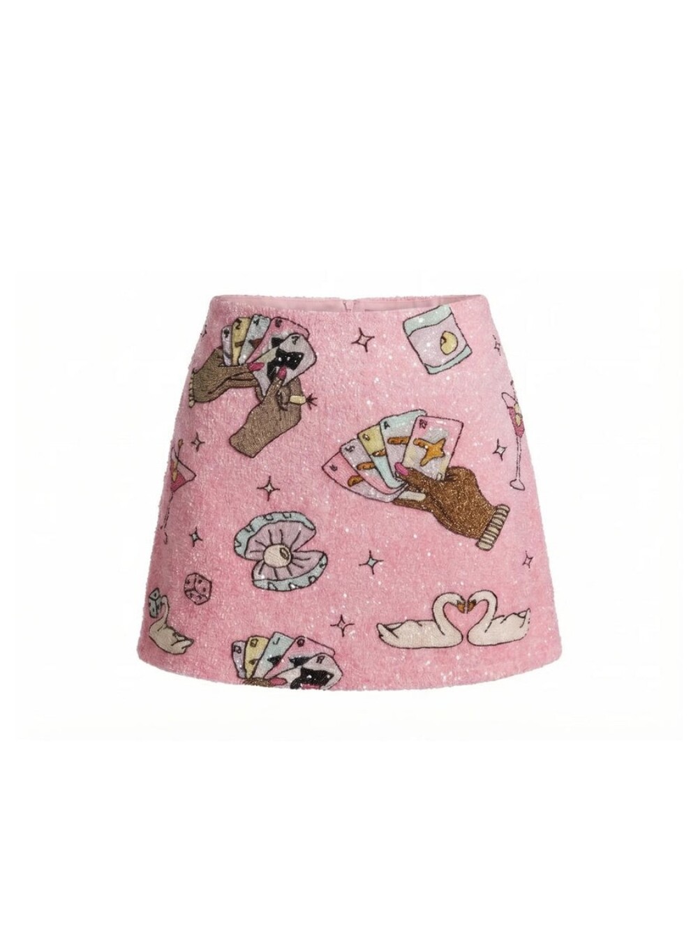 Vegas Beaded Mini Skirt